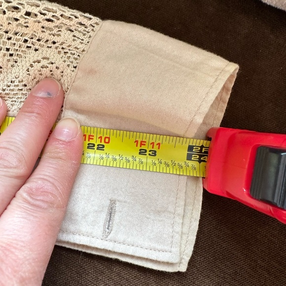 Anthropology Holding Horses CottonTan Blouse Sleeves shoulder & Back Lace SZ XS - Picture 15 of 16